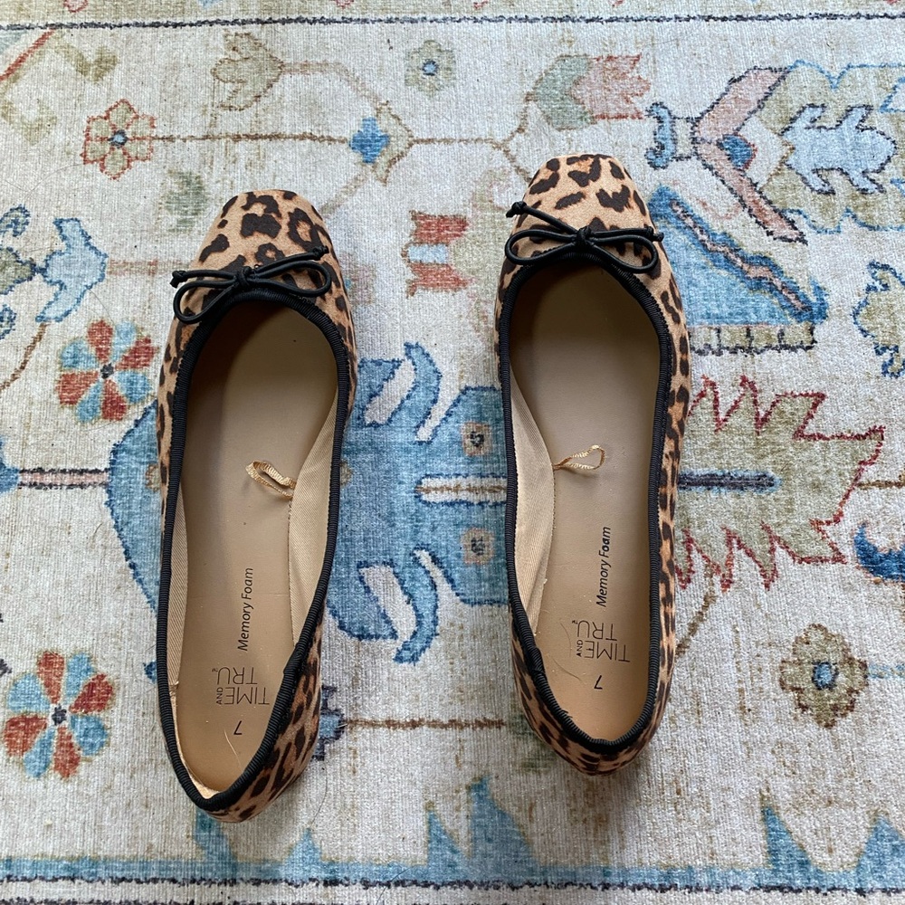 Time and Tru Brown and Black Flats